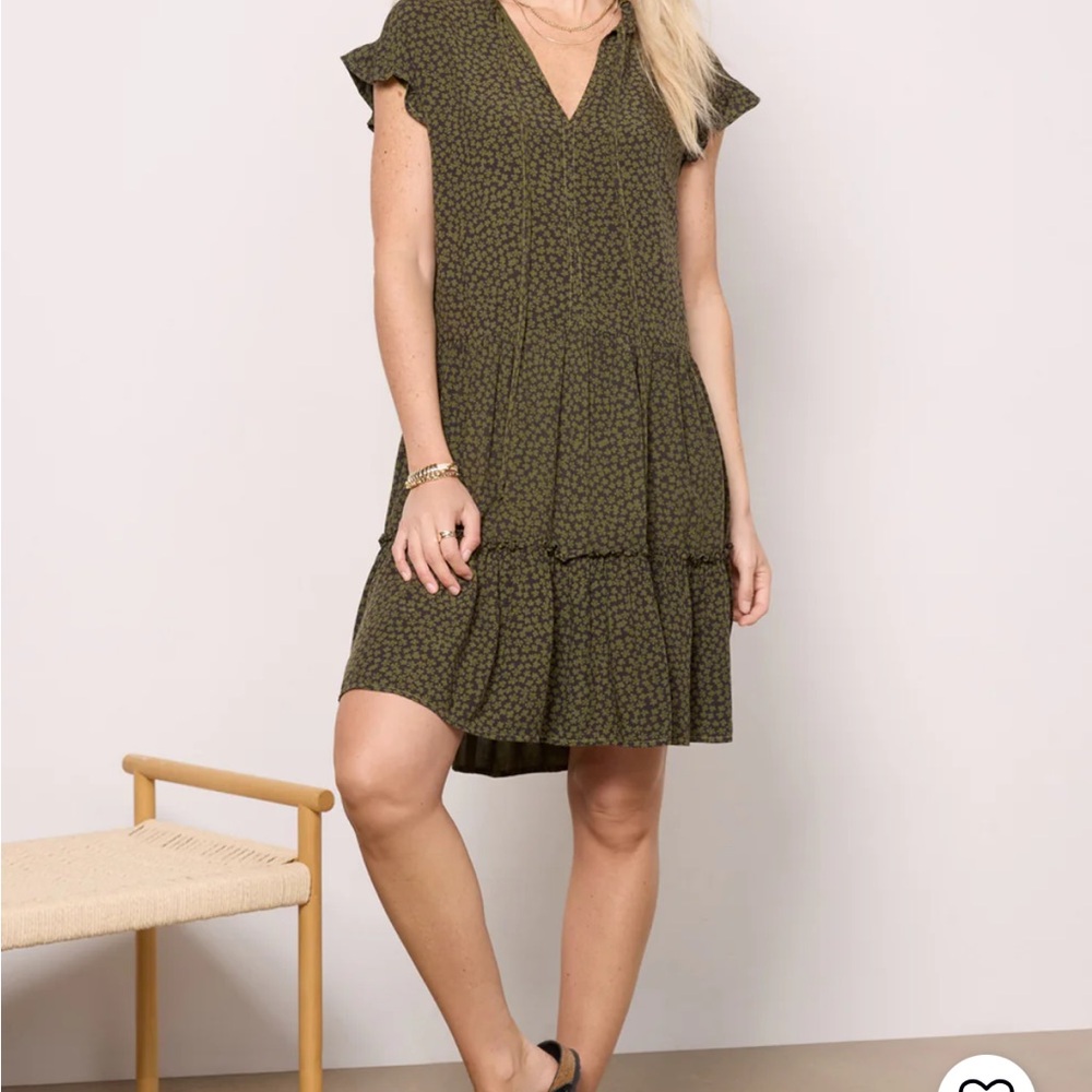 Sundry Olive Mini Dress